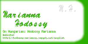 marianna hodossy business card